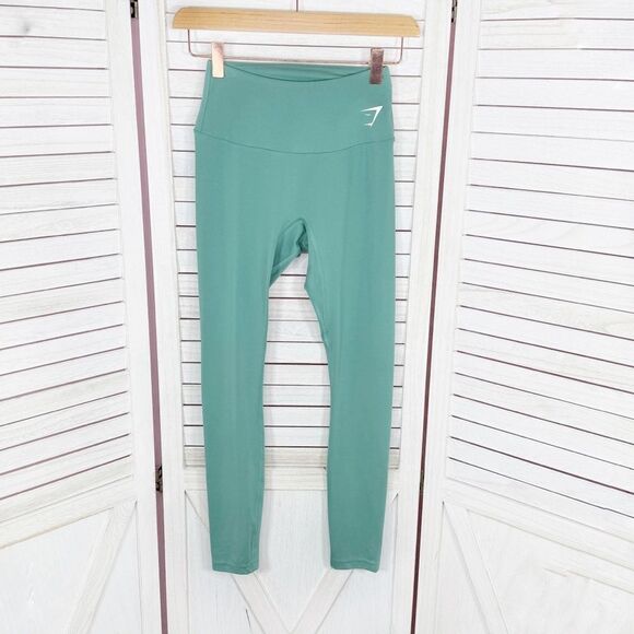 Gymshark Power Hold Leggings Teal Aqua Green XS - Picture 1 of 11